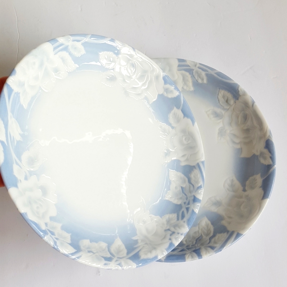 Giovanni Valentino Italy Floral Porcelain Dinner Plates 9.75" (2) Two 🏅